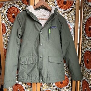 Patagonia Green shearling Jacket with Hood